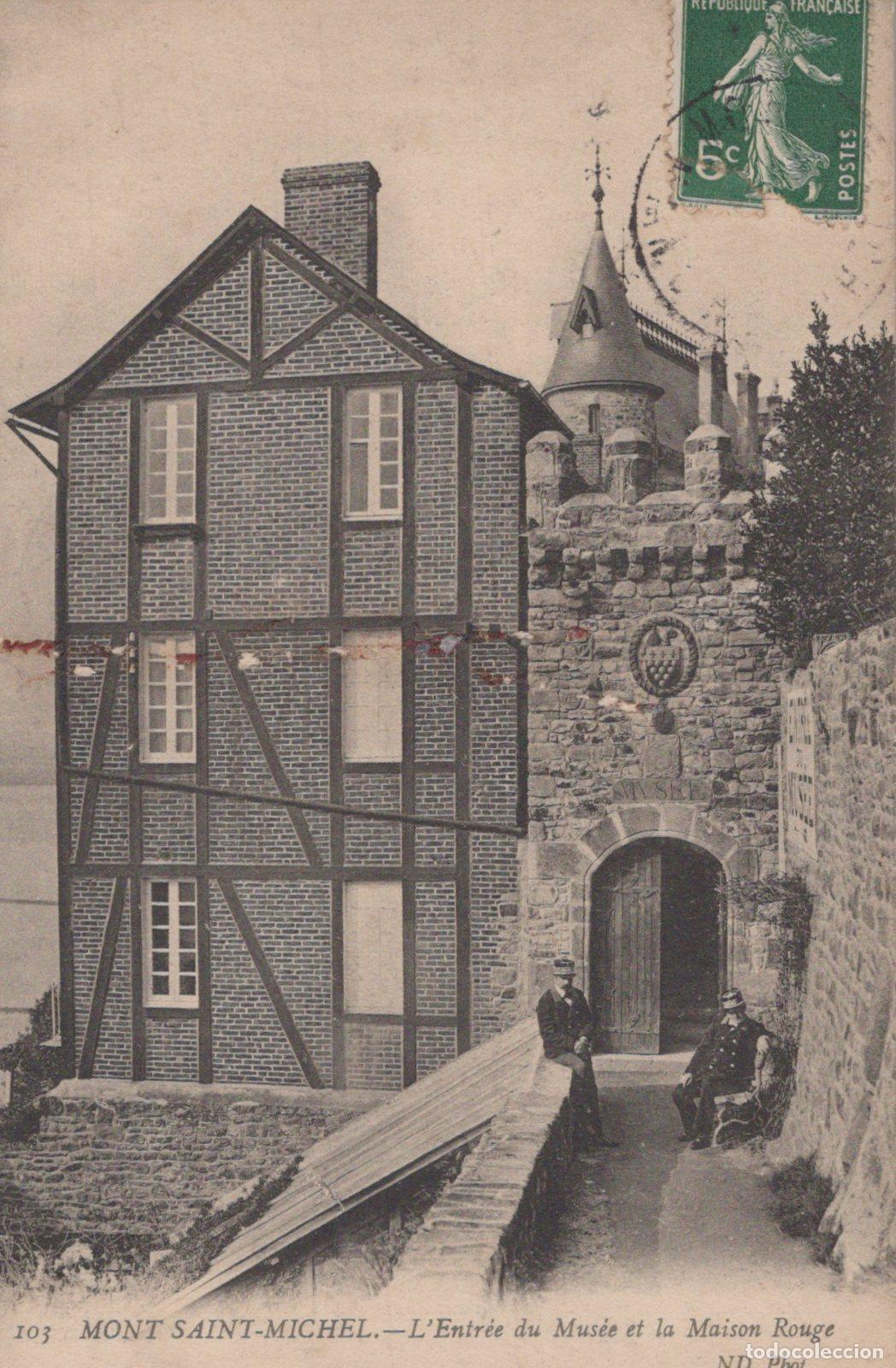 Postais: France Le Mont Saint Michel Entree Musee Roger Posted *YAA142
