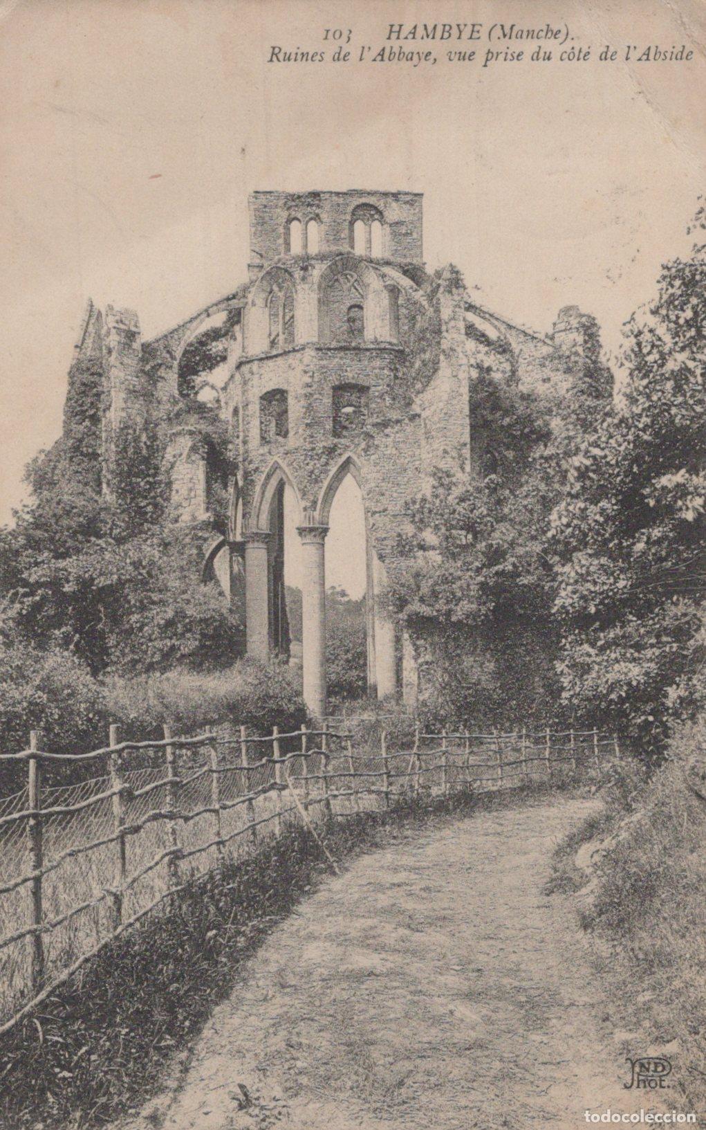 Postais: France Hambye Normandie Ruines Abbaye Vue Absidale Architecture *YAA147