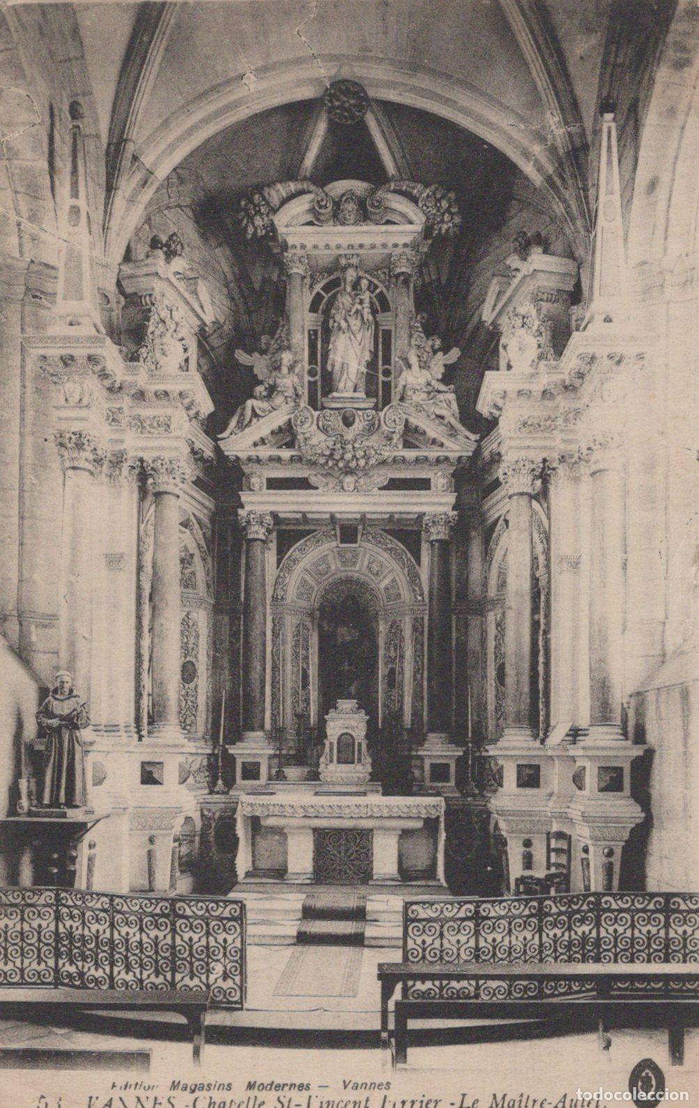 Postais: France Vannes Bretagne Chapelle St Vincent Ferrier Ma&icirc;tre Autel Baroque *YAA151