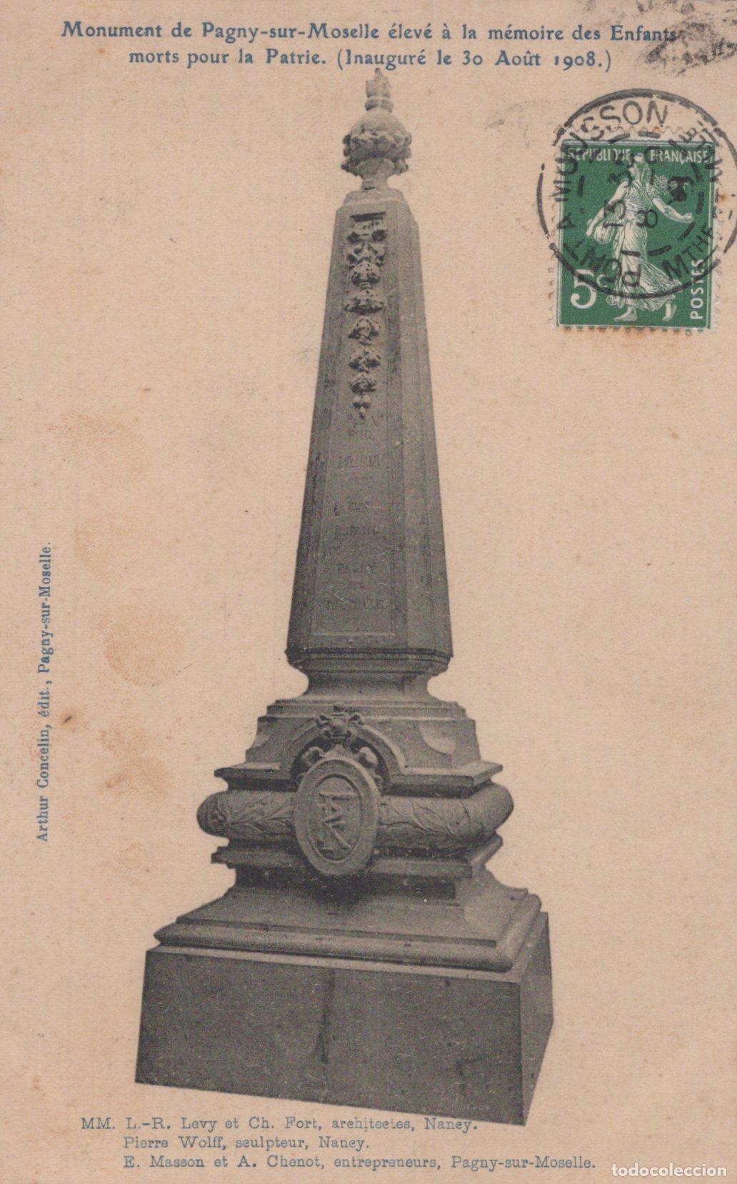 Postales: France Pagny sur Moselle Monument Enfants Morts Patrie 1908 *YAA161