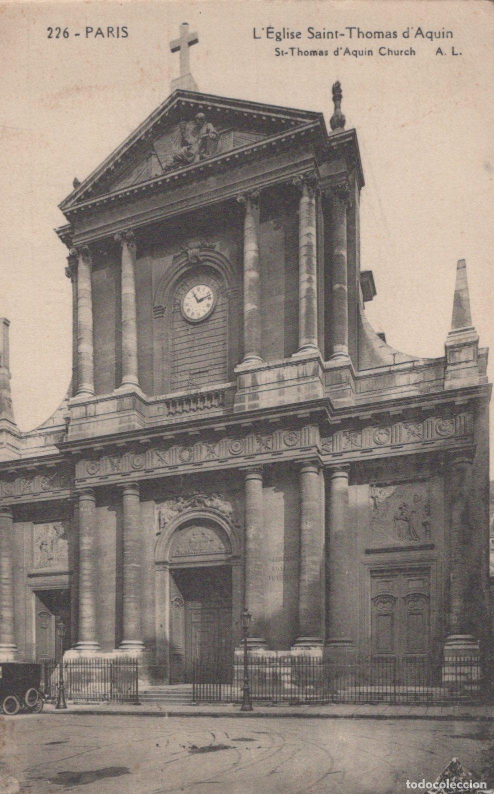 Postales: France Paris &Icirc;le de L Eglise Saint Thomas D Aquin Architecture *YAA135