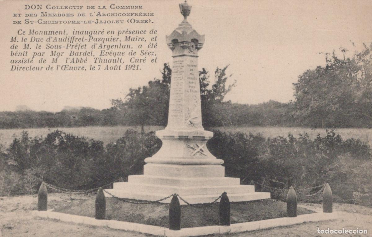 Postales: France St Christophe le Jajolet Monument de Guerre 1921 Unposted *YAA187