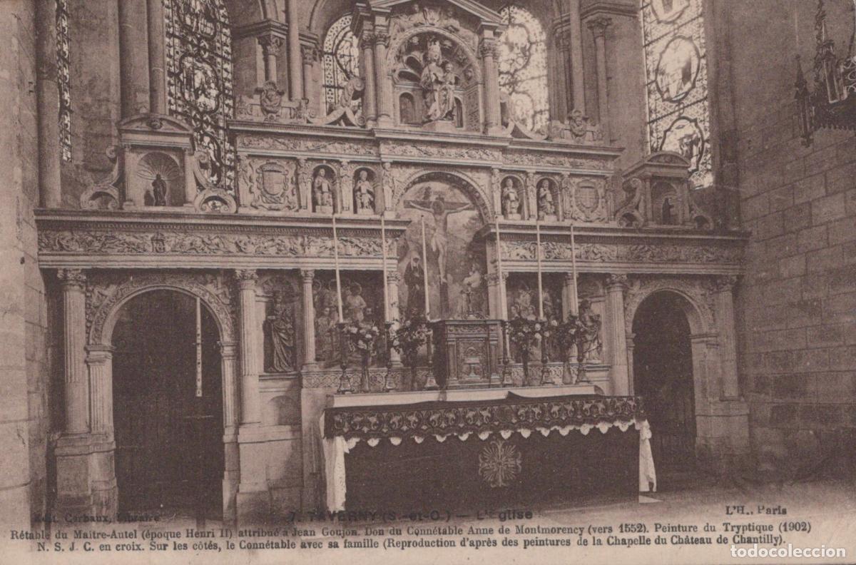 Postales: France Paris &Icirc;le de Int&eacute;rieur D &Eacute;glise R&eacute;table Ma&icirc;tre Autel &OElig;uvre Henri *YAA179