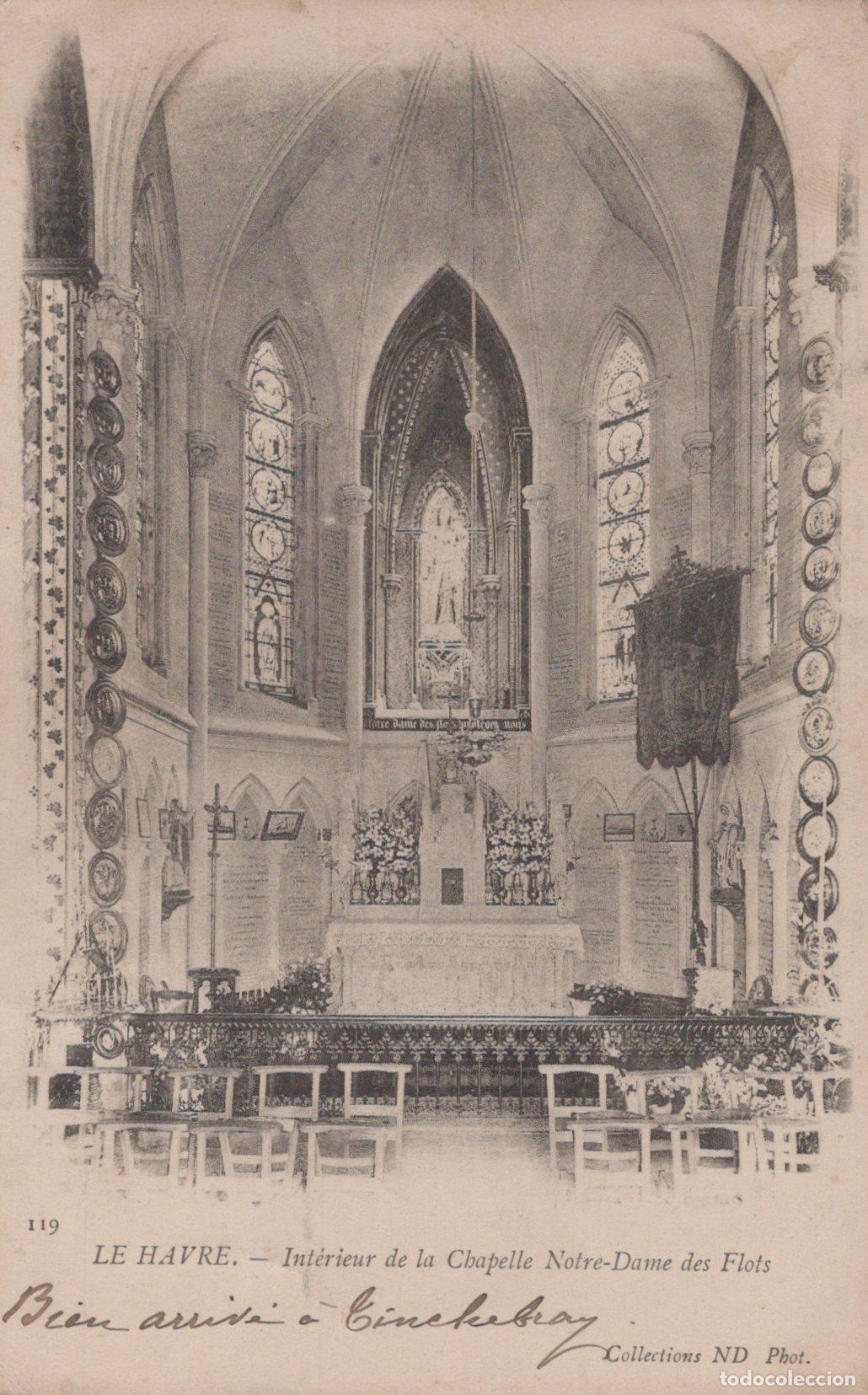 Postales: France Le Havre Normandie Chapelle Notre Dame des Flots Int&eacute;rieur 1903 *YAA150