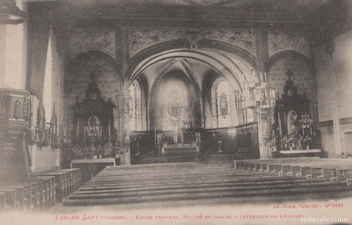 Postkarten: France Fan de Sapt Int&eacute;rieur &Eacute;glise Paroissiale Unposted *YAA194