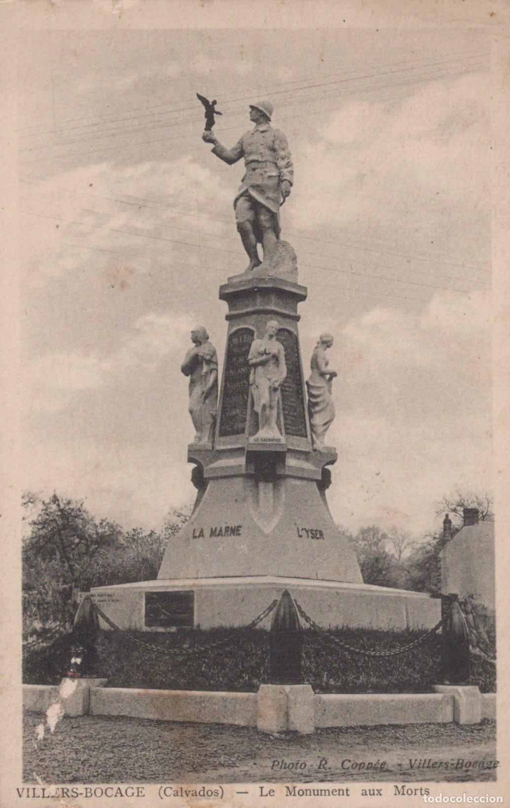 Postkarten: France Villers Bocage Monument Aux Morts Soldat et Colombe *YAA158
