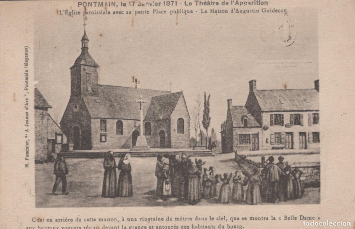 Postkarten: France Pontmain &Eacute;glise Place Maison Guidecog Apparition 1871 *YAA201