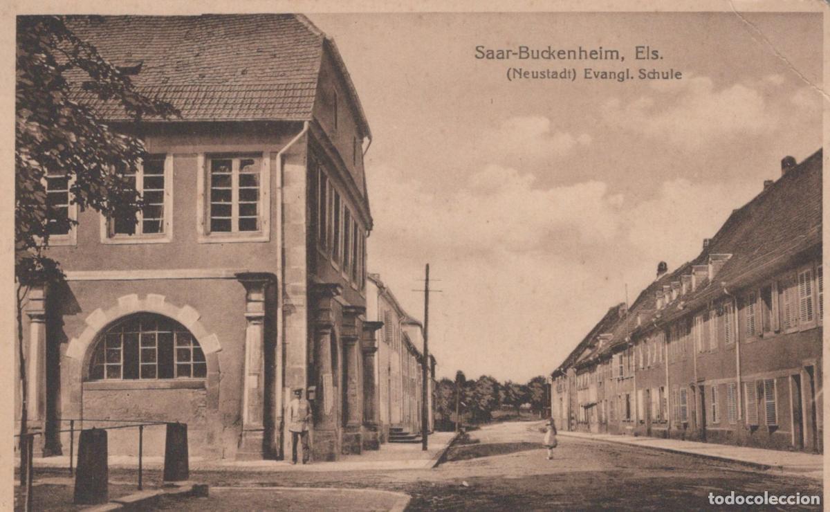 Postkarten: France Saar Buckenheim Alsace Evangelical School Unposted *YAA178