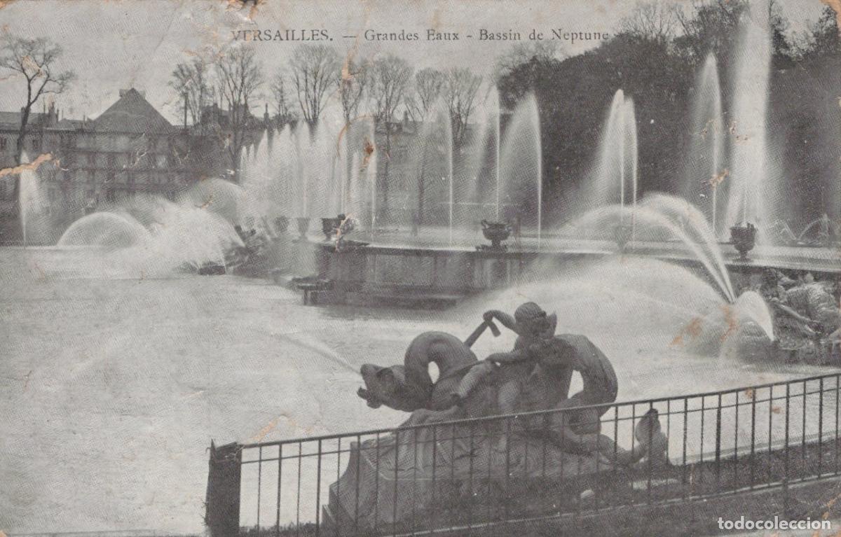 Postales: France Versailles &Icirc;le de Ch&acirc;teau Jardin Bassin de Neptune Unposted *YAA236