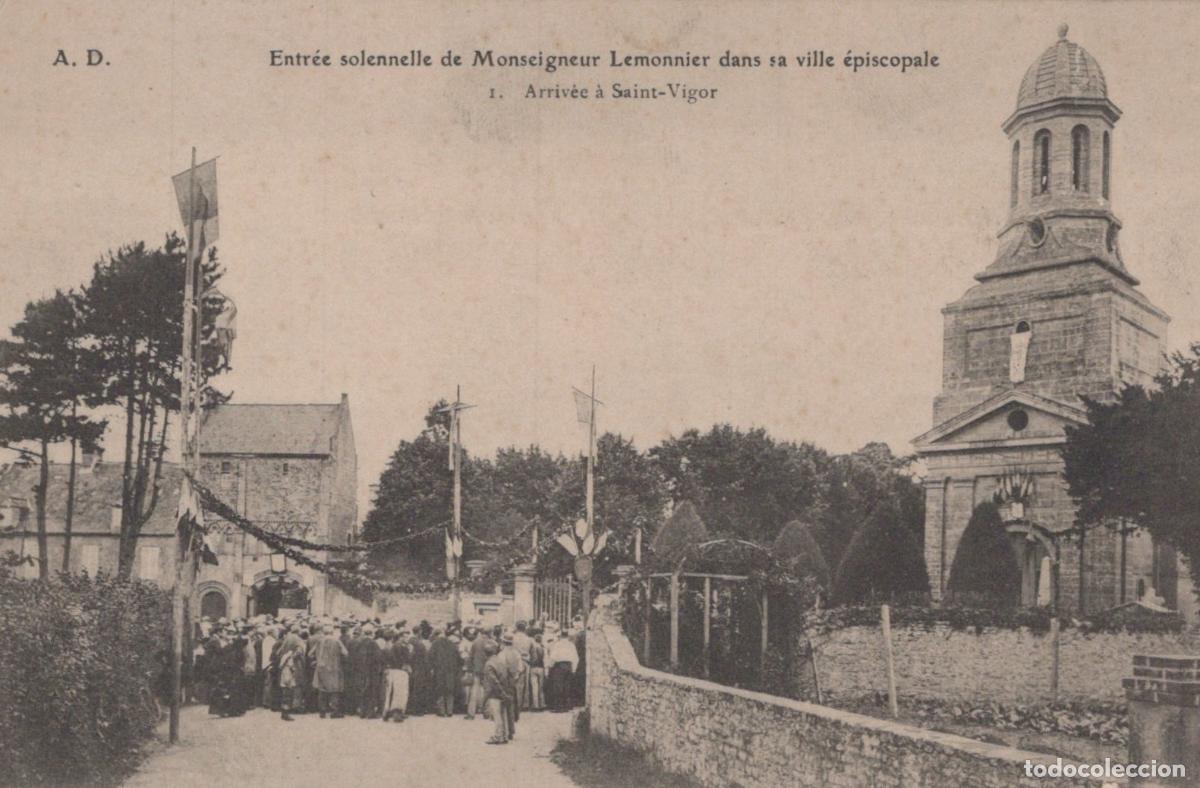 Postais: France Saint Vigor le Grand Normandie C&eacute;r&eacute;monie Monseigneur Lemonnier *YAA316