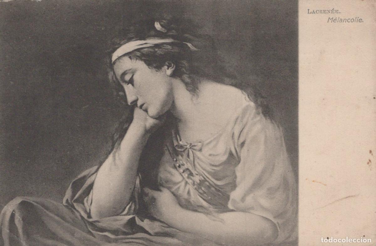 Cartes Postales: France Art Lacren&eacute;e M&eacute;lancolie Portrait Femme Classique *YAA253