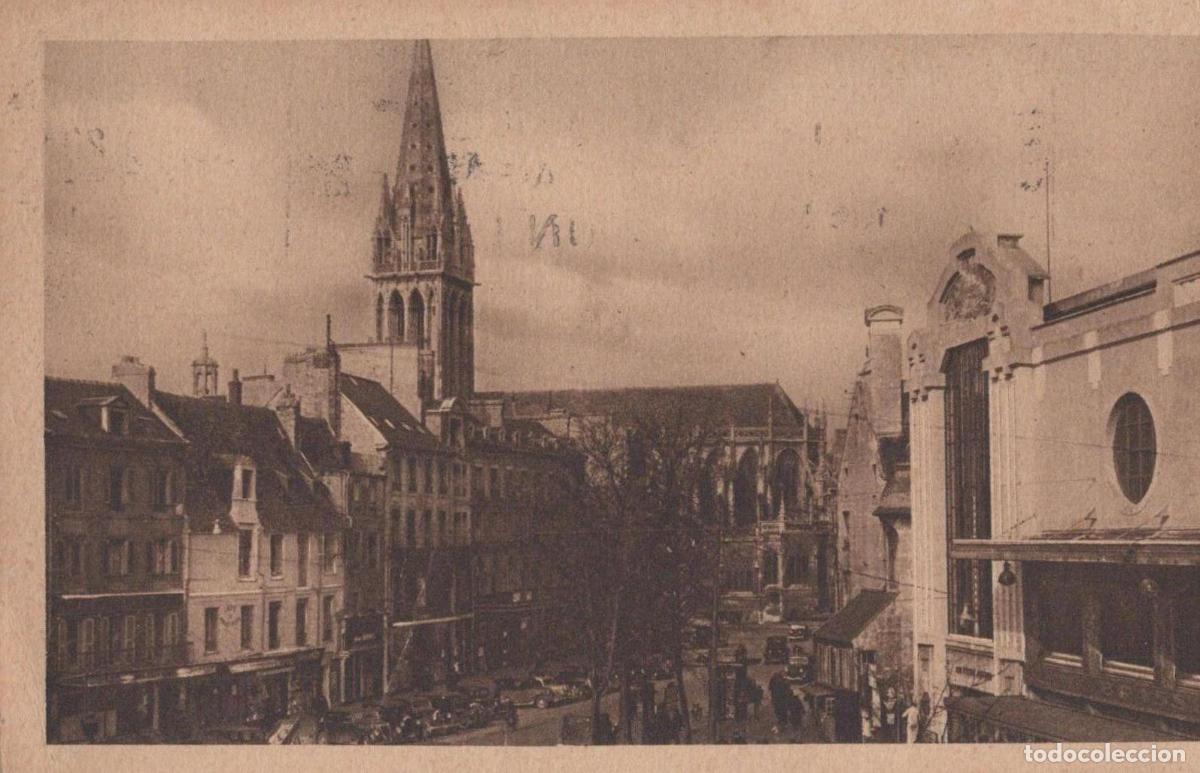 Cartes Postales: France Caen Boulevard des Alli&eacute;s &Eacute;glise Saint Pierre *YAA374