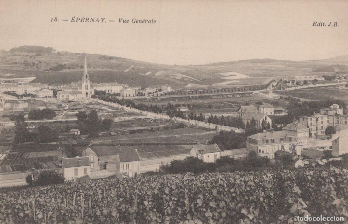 Postkarten: France &Eacute;pernay Vue G&eacute;n&eacute;rale Ville Vignobles &Eacute;glise Unposted *YAA285