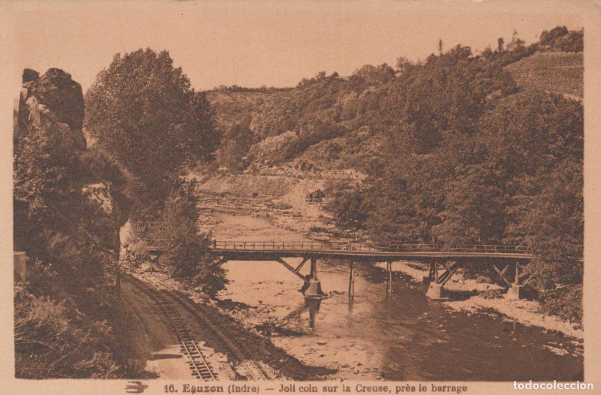 Postkarten: France Eguzon Pont sur la Creuse Voie Ferr&eacute;e Unposted *YAA394