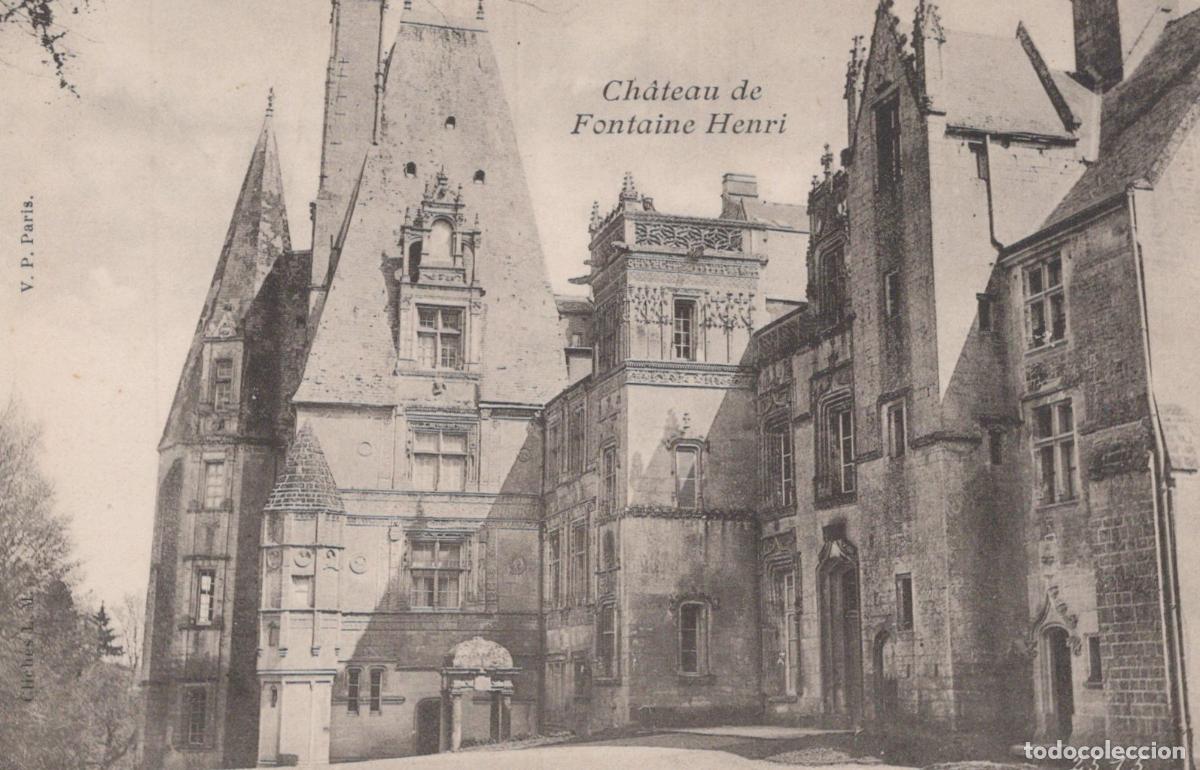 Postkarten: France Fontaine Henri Normandie Ch&acirc;teau Architecture Fa&ccedil;ades Unposted *YAA402