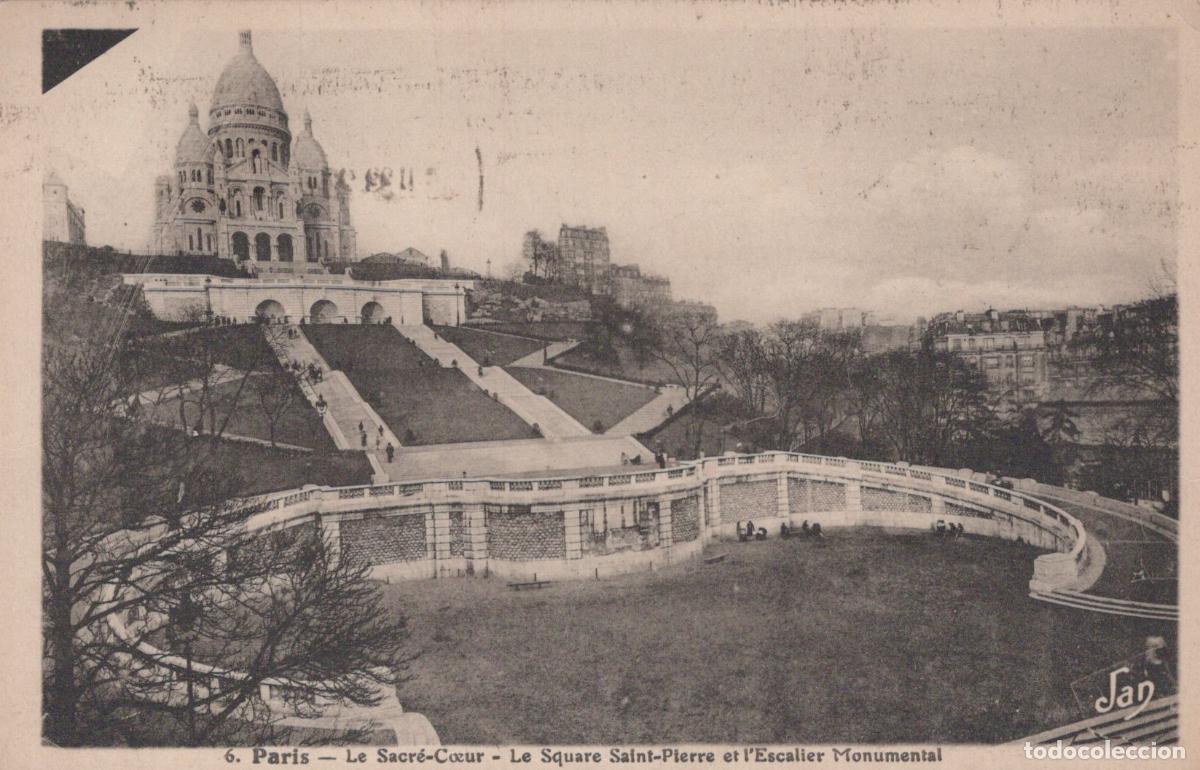 Postkarten: France Paris &Icirc;le de Basilique Sacr&eacute; C&oelig;ur Square Saint Pierre *YAA414