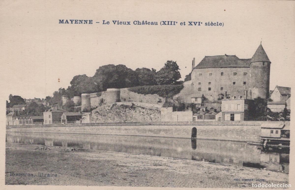 Postcards: France Mayenne Vieux Ch&acirc;teau Xiiie et Xvie Rivi&egrave;re Unposted *YAA447
