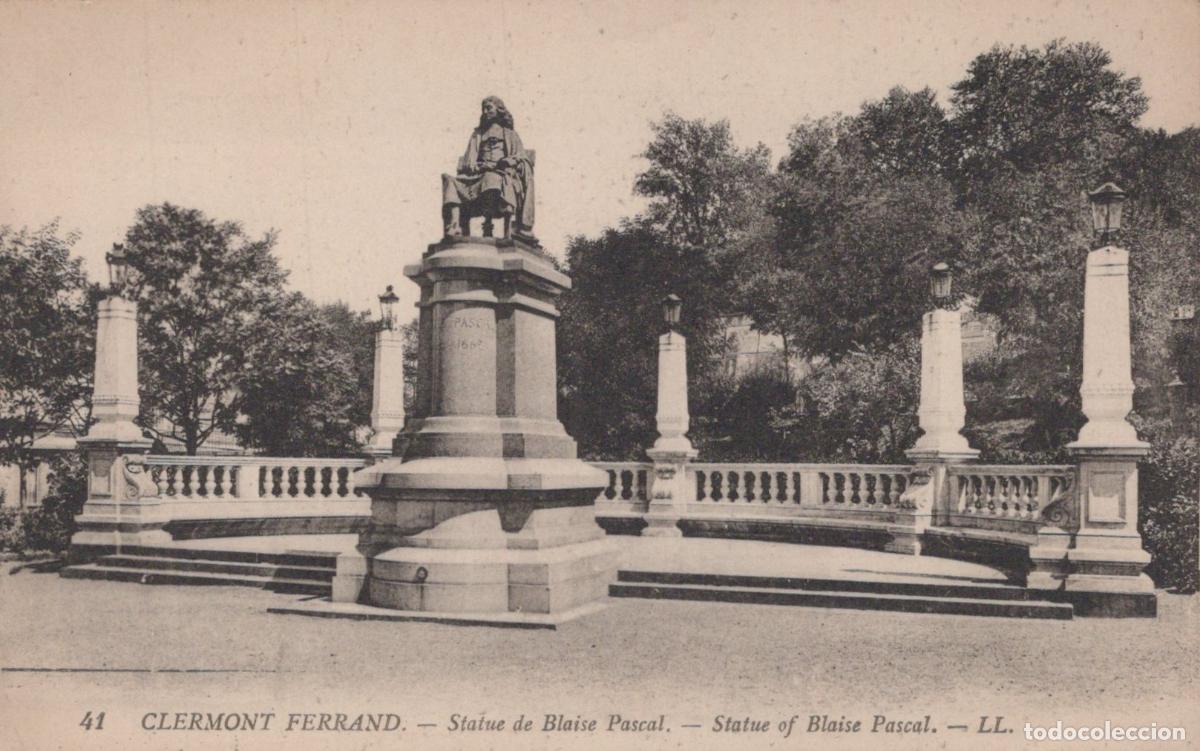 Postales: France Clermont Ferrand Statue Blaise Pascal Unposted *YAA310