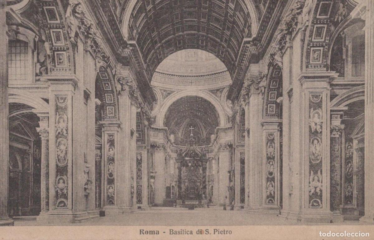 Postales: Italia Rome Roma Basilica San Pietro Interno Architettura Barocca *YAA451