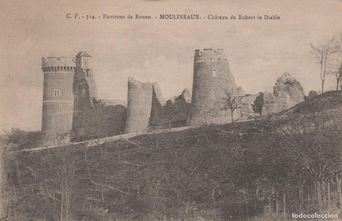 Postales: France Moulineaux Ch&acirc;teau de Robert le Diable Ruines Unposted *YAA472