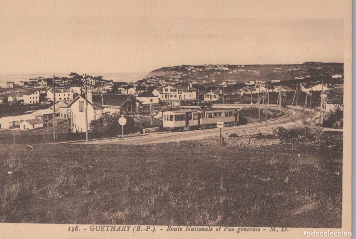 Cartoline: France Guethary Pyr Atl Tramway Vue C&ocirc;te Basque Route Nationale Unposted *YAA523