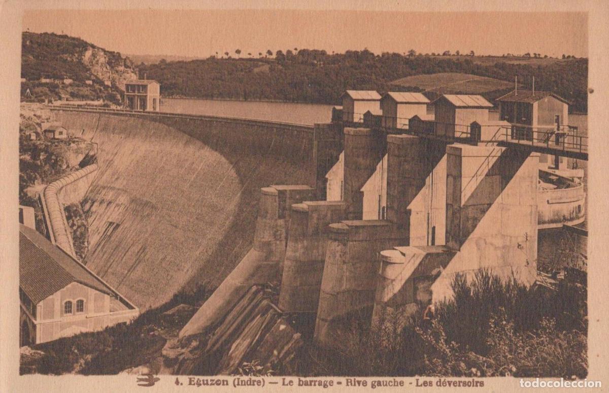 Postales: France L Eauze Barrage Hydraulique Moderne et D&eacute;versoirs Unposted *YAA375