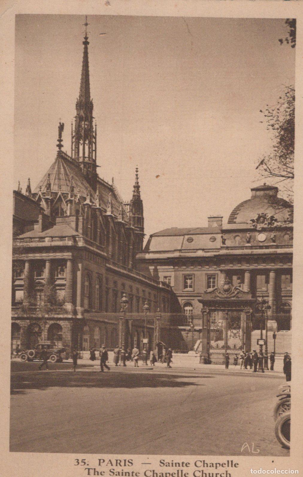 Postales: France Paris &Icirc;le de Sainte Chapelle Palais Justice Sc&egrave;ne Rue *YAA563