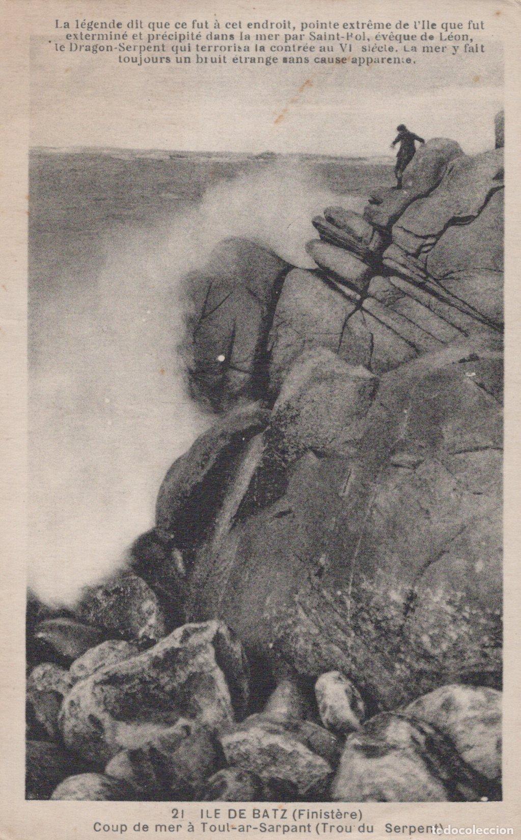 Postales: France Ile de Batz Bretagne Coup de Mer &Agrave; Tout Ar Sarpant Lieu Unposted *YAA584