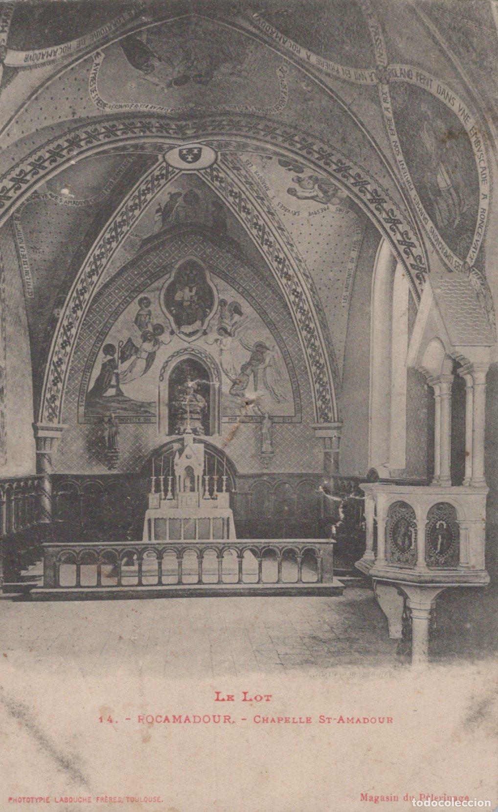 Postales: France Rocamadour Chapelle St Amadour Int&eacute;rieur Fresques *YAA593