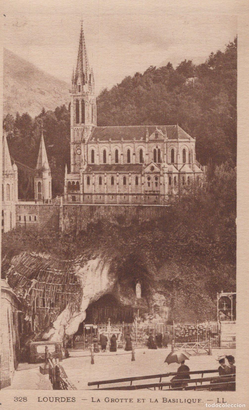 Postales: France Lourdes Grotte et Basilique C&eacute;l&egrave;bre Site de P&egrave;lerinage Unposted *YAA624