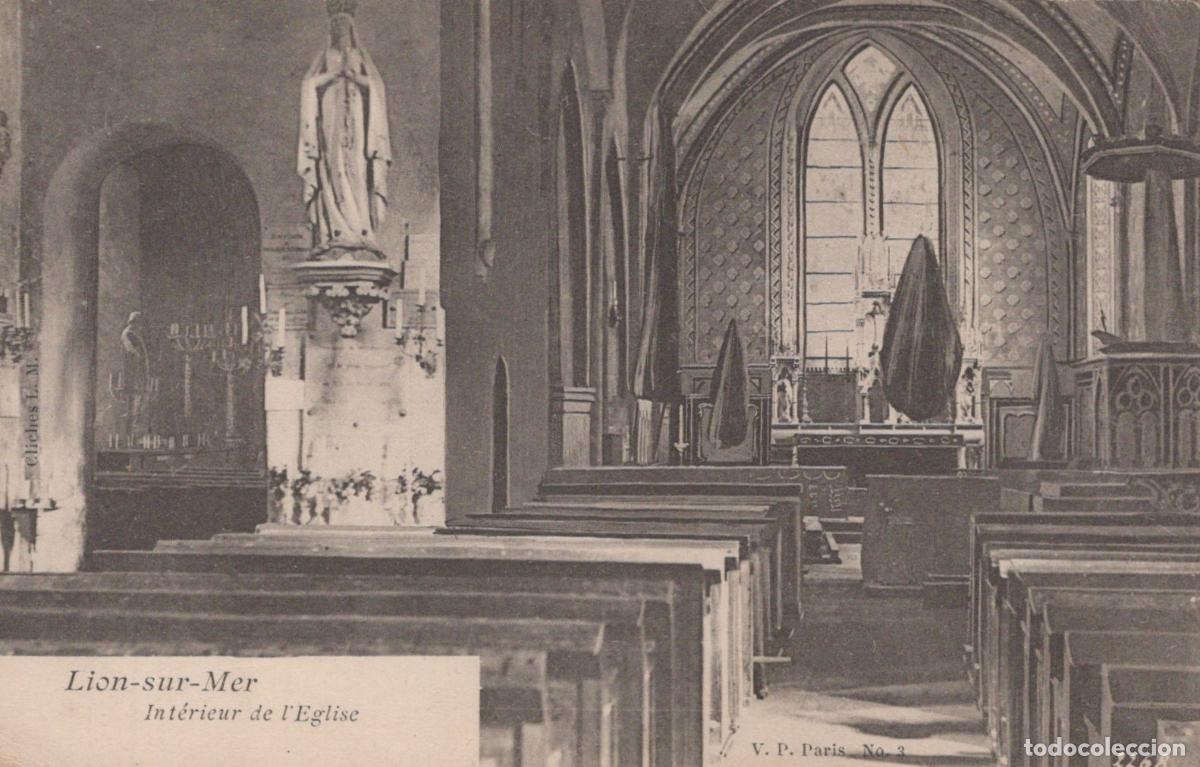 Postales: France Lion sur Mer Normandie Int&eacute;rieur Eglise Architecture Religieuse *YAA425