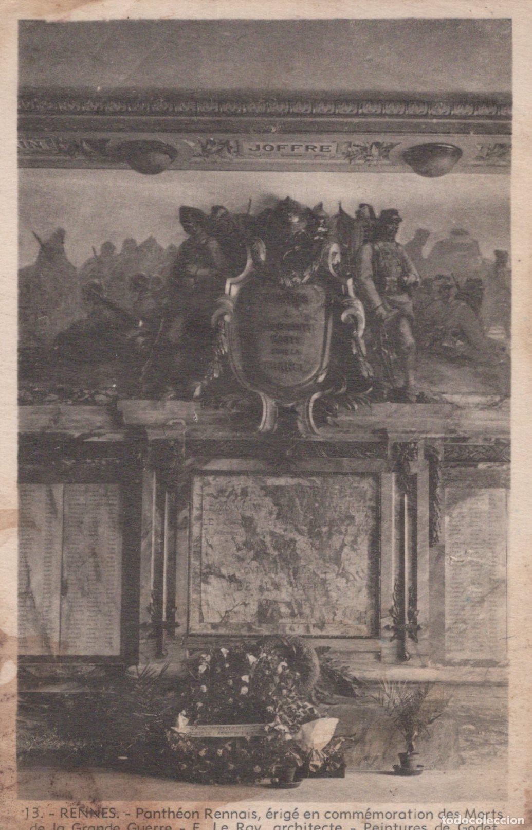 Postales: France Rennes Bretagne Panth&eacute;on Rennais Monument Grande Guerre Unposted *YAA623
