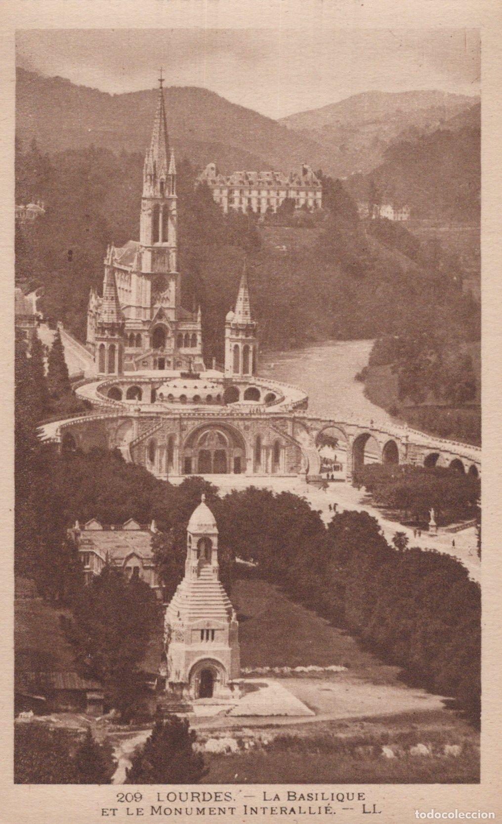 Postales: France Lourdes Basilique et Monument Interalli&eacute; Architecture Unposted *YAA626