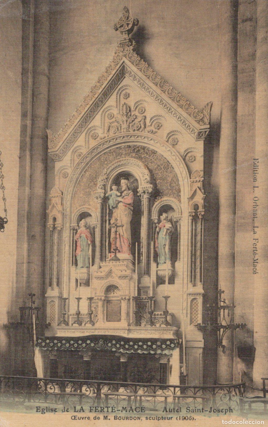 Postales: France La Ferte Mac&eacute; Normandie &Eacute;glise Autel Saint Joseph Unposted *YAA636
