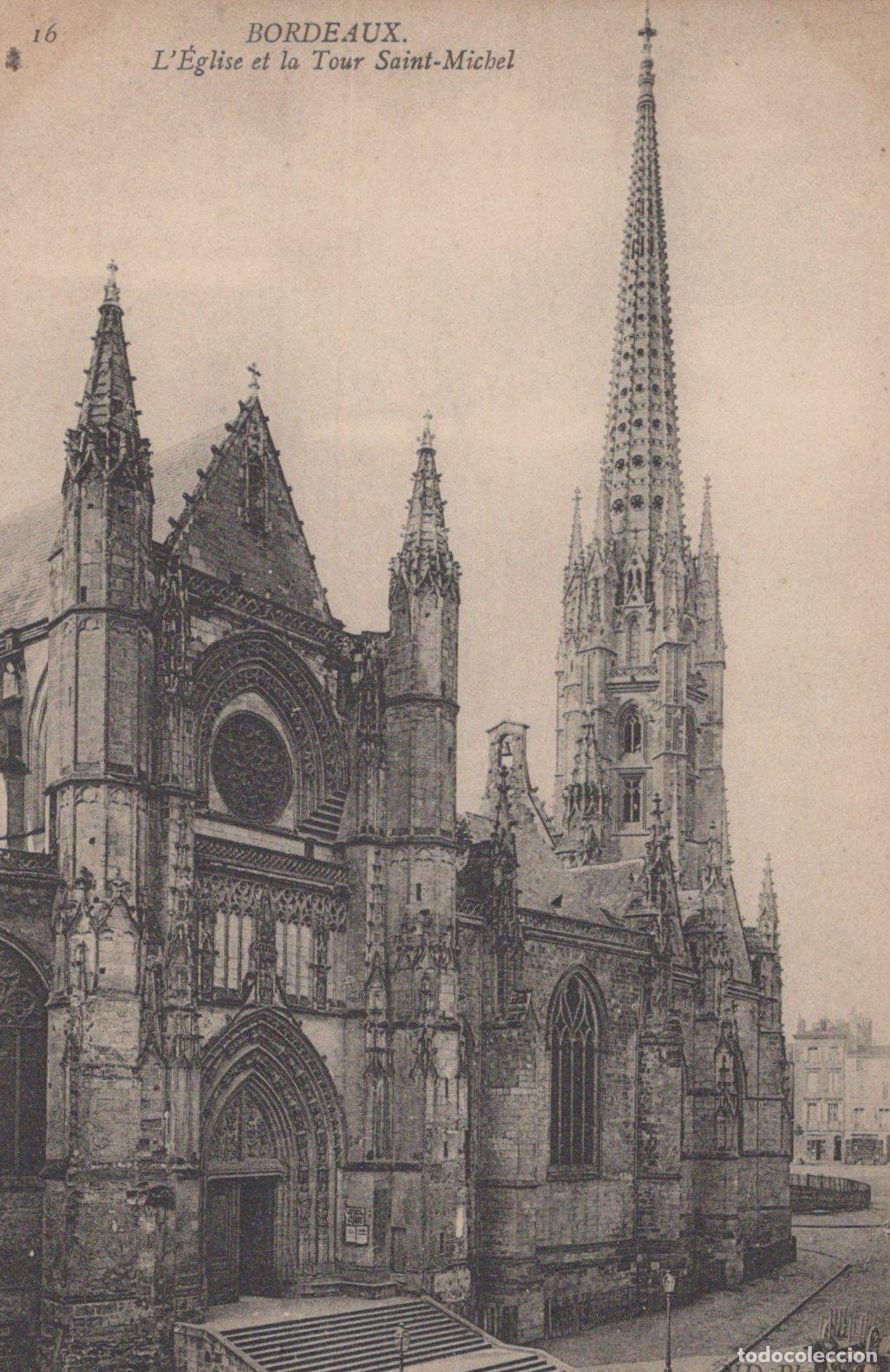 Postales: France Bordeaux &Eacute;glise et Tour Saint Michel Unposted *YAA646