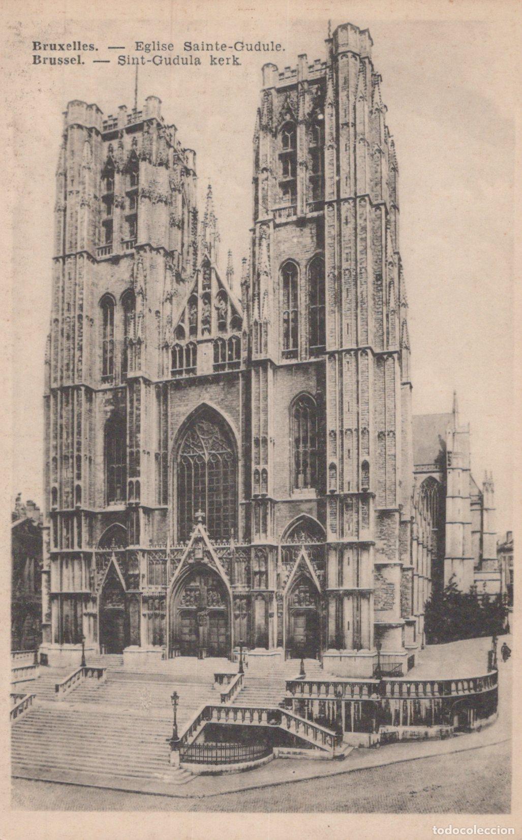 Postales: Belgique Bruxelles Cath&eacute;drale Saints Michel et Gudule Gothique Unposted *YAA643