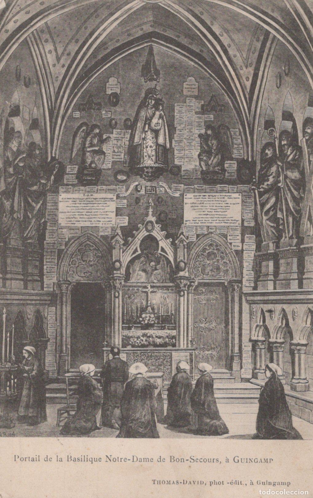 Postales: France Guingamp Bretagne Basilique Notre Dame de Bon Secours Portail *YAA670