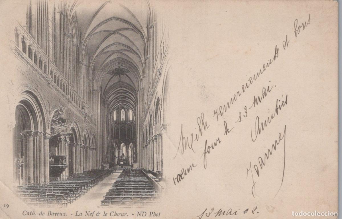 Postcards: France Bayeux Normandie Cath&eacute;drale Nef Ch&oelig;ur Architecture Int&eacute;rieur *YAA478