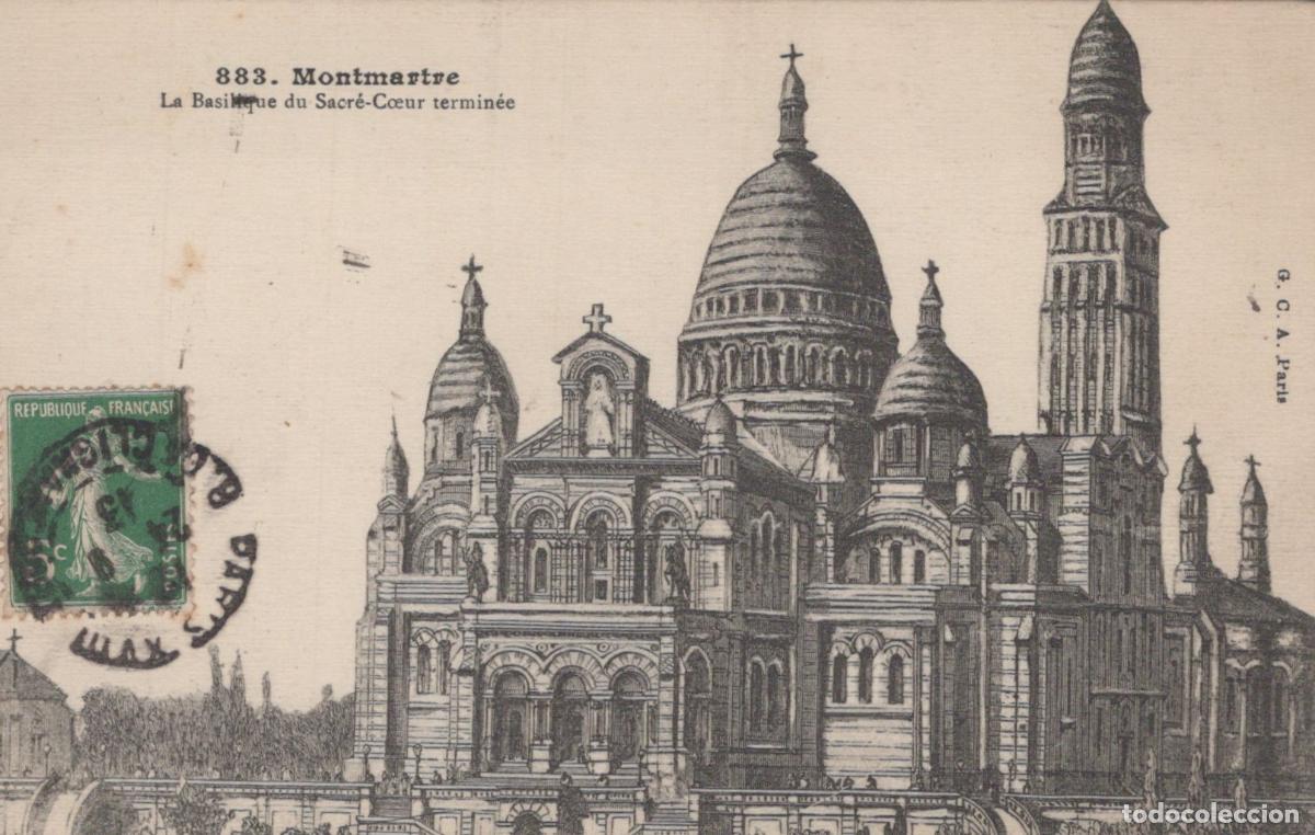 Postcards: France Paris &Icirc;le de Basilique Sacr&eacute; C&oelig;ur Montmartre 1913 *YAA483