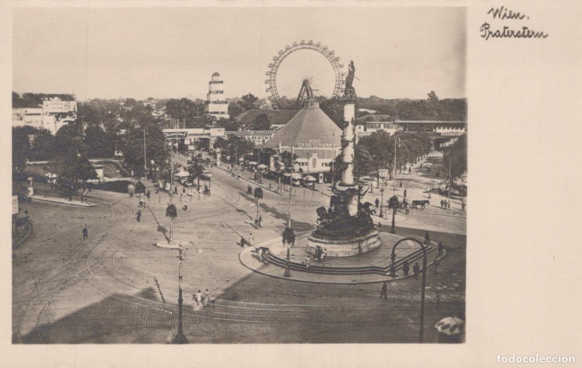 Postcards: &Ouml;sterreich Vienna Wien Praterstern Riesenrad Denkmal Real Photo Unposted *YAA692