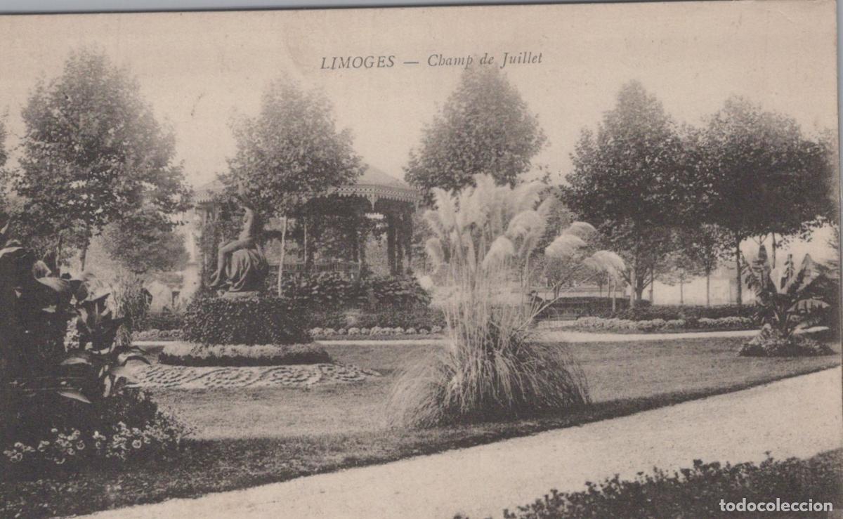 Postcards: France Limoges Champ de Juillet Parc Kiosque *YAA485