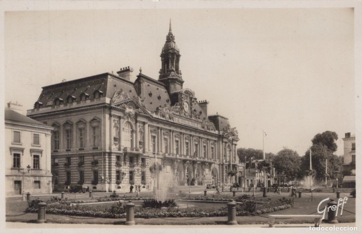 Postkarten: France Tours Hotel De Ville Architecture Unposted *YAA699
