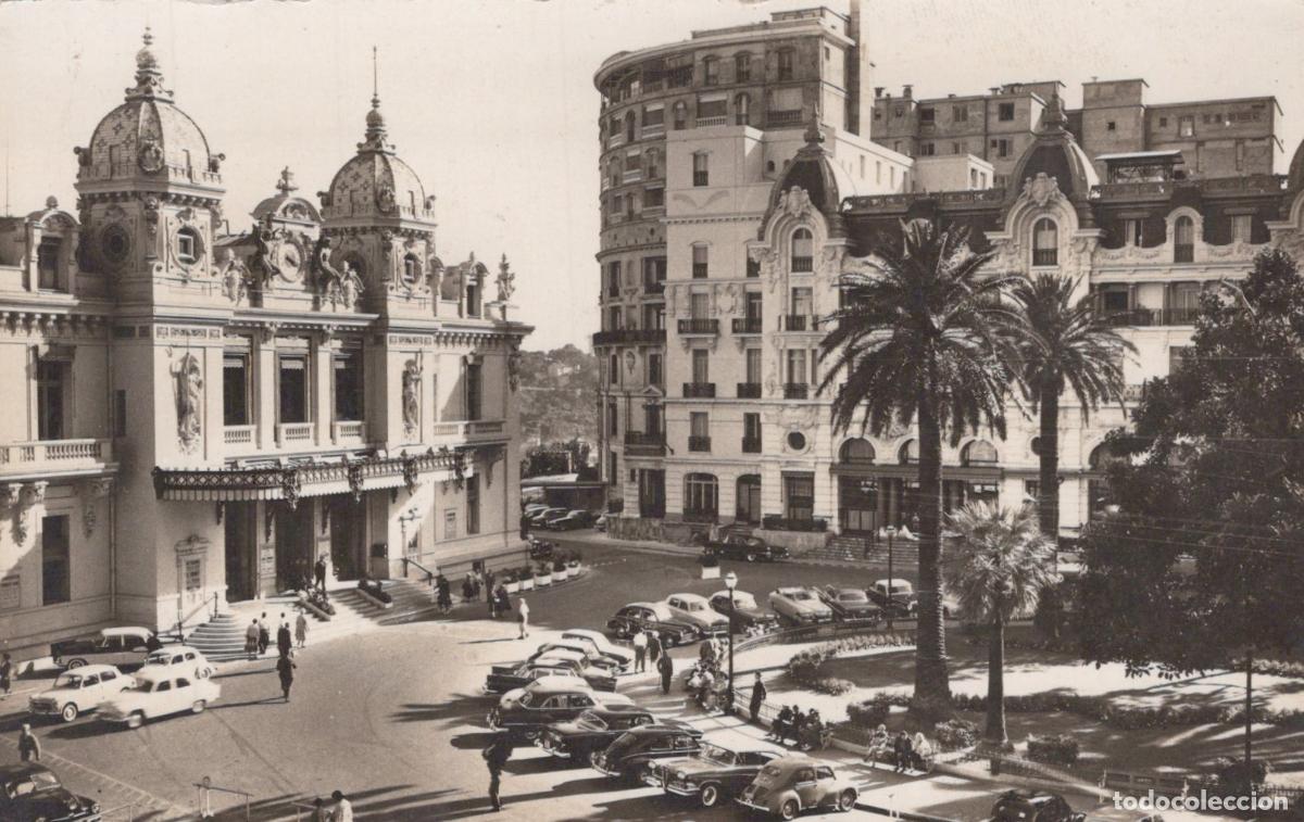 Postkarten: Monaco Monte Carlo Place du Casino H&ocirc;tel de Paris Ann&eacute;es 60 Real Photo *YAA709