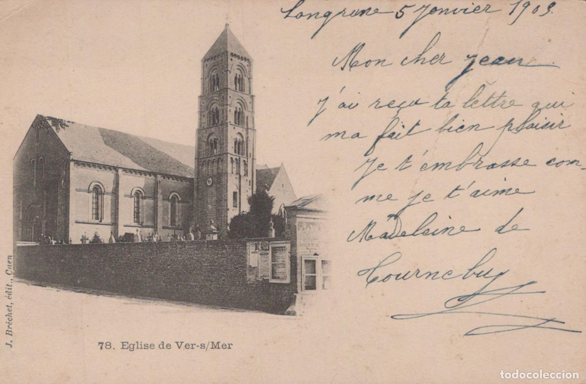 Postkarten: France Ver sur Mer Normandie &Eacute;glise Saint Martin Architecture *YAA499