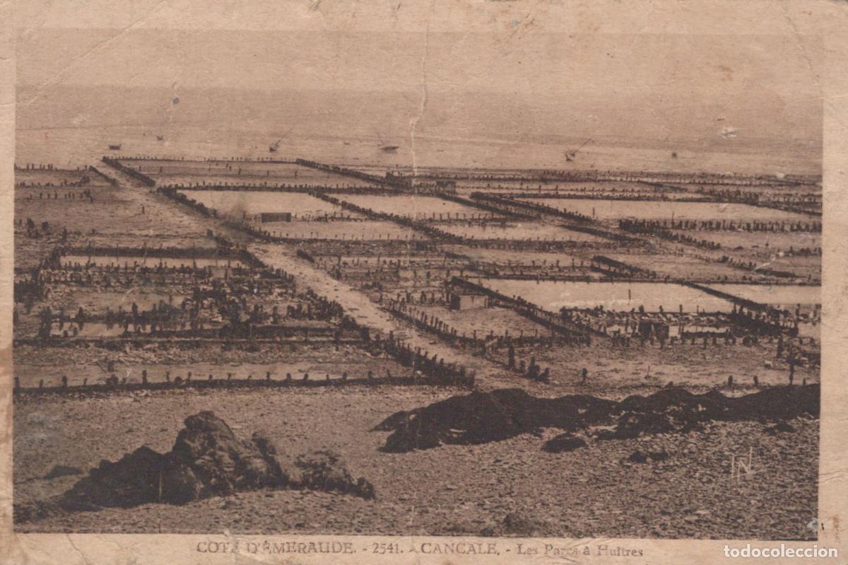 Postkarten: France Cancale Bretagne C&ocirc;te D &Eacute;meraude Parcs &Agrave; Hu&icirc;tres Paysage Marin *YAA504