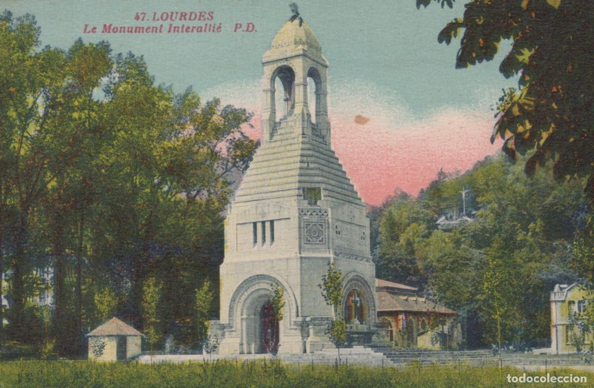 Postkarten: France Lourdes Monument Interalli&eacute; Architecture Comm&eacute;moratif Unposted *YAA738