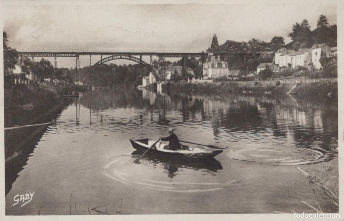 Postkarten: France Mayenne Viaduc Rivi&egrave;re Batelier *YAA732