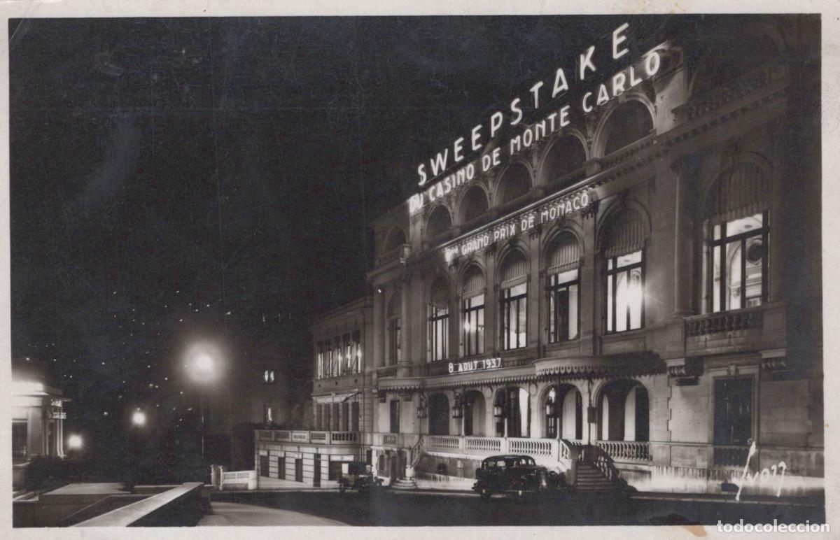 Postcards: Monaco Monte Carlo Palais des Sweepstakes Architecture Nocturne Unposted *YAA762