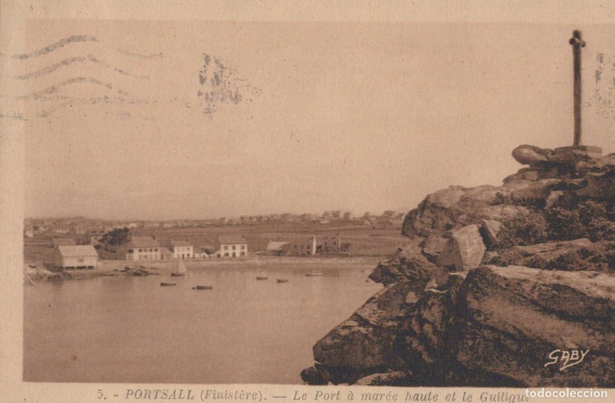 Postcards: France Portsall Le Port &Agrave; Mar&eacute;e Haute Vue Marine *YAA551