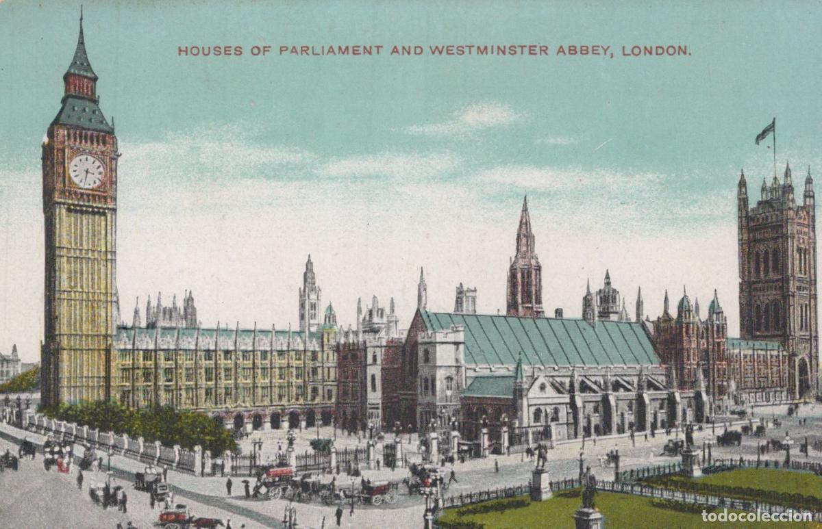 Postcards: United Kingdom London UK Parliament Westminster Abbey Big Ben Unposted *YAA794